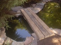 garden pond bridge